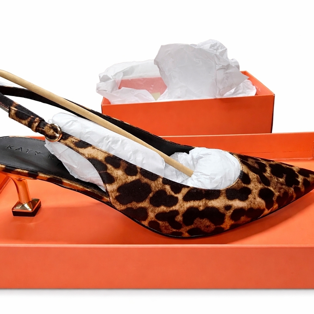 Size 6.5! Katy Perry Collections Animal Print‎ Slingback Heels